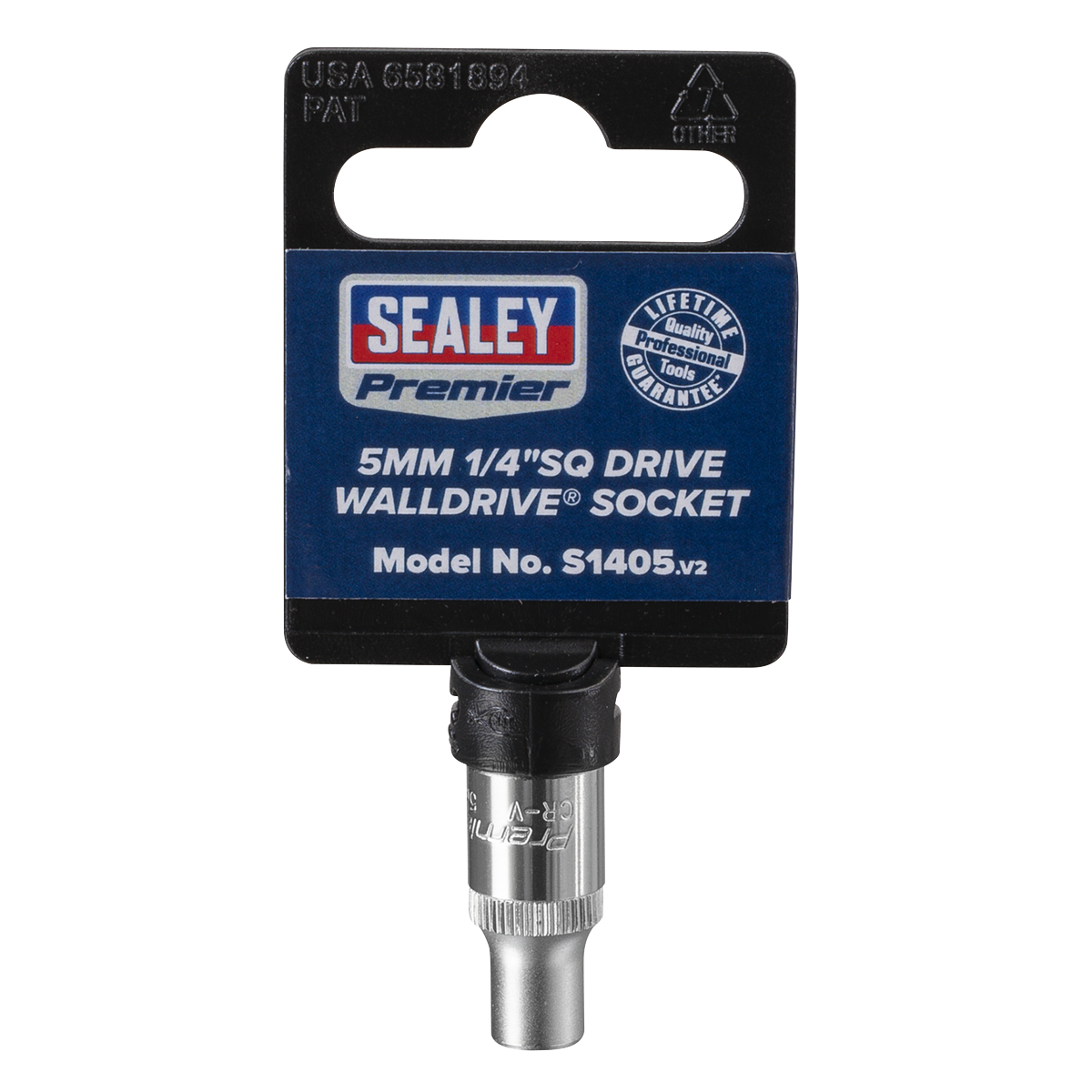Sealey WallDrive Socket Tool 5mm 1/4" Square Drive Chrome Vanadium Steel S1405