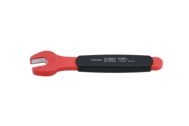 LASER 8549 Insulated Open Ended Spanner 15 mm 1000V VDE GS Certified Tool
