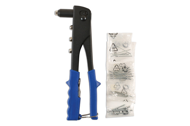 LASER 0217 Hand Riveter With 30 Assorted Rivets 2.4-4.8mm For Steel Aluminium