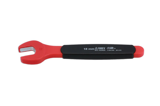 LASER 8551 Insulated Open Ended Spanner 18 mm 1000V VDE GS Certified Tool