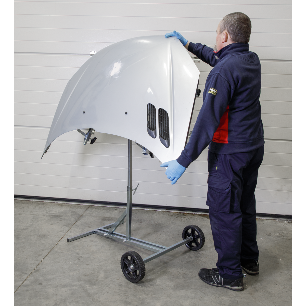 Sealey Universal Mobile Rotating Panel Stand For Door Bonnet Bumper Wings MK73