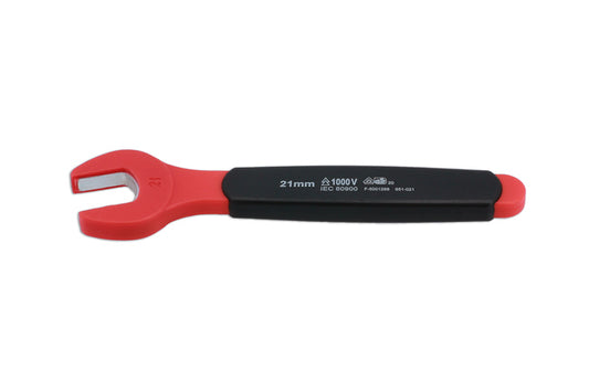 LASER 8553 Insulated Open Ended Spanner 21mm 1000V VDE GS Safety Electrical Tool