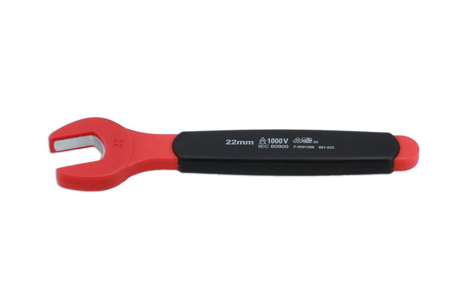 LASER 8554 Insulated Open Ended Spanner 22 mm 1000V VDE GS Certified Tool