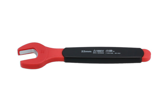 LASER 8554 Insulated Open Ended Spanner 22 mm 1000V VDE GS Certified Tool
