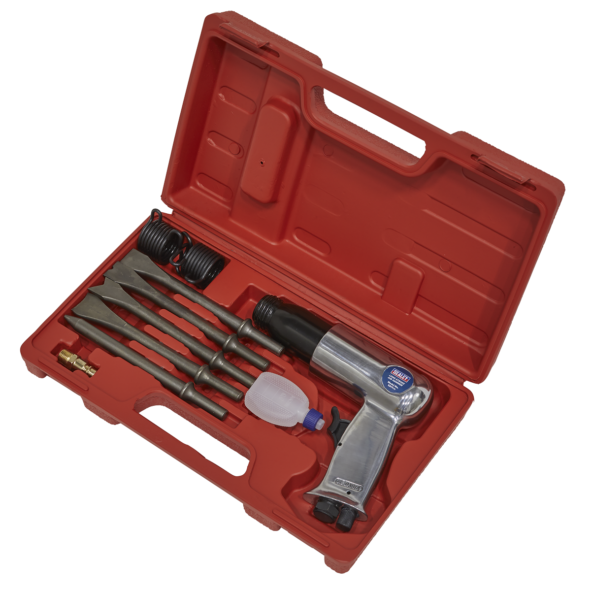 Sealey Air Hammer With Chisels Long Stroke 90PSI 4CFM In Storage Case SA11