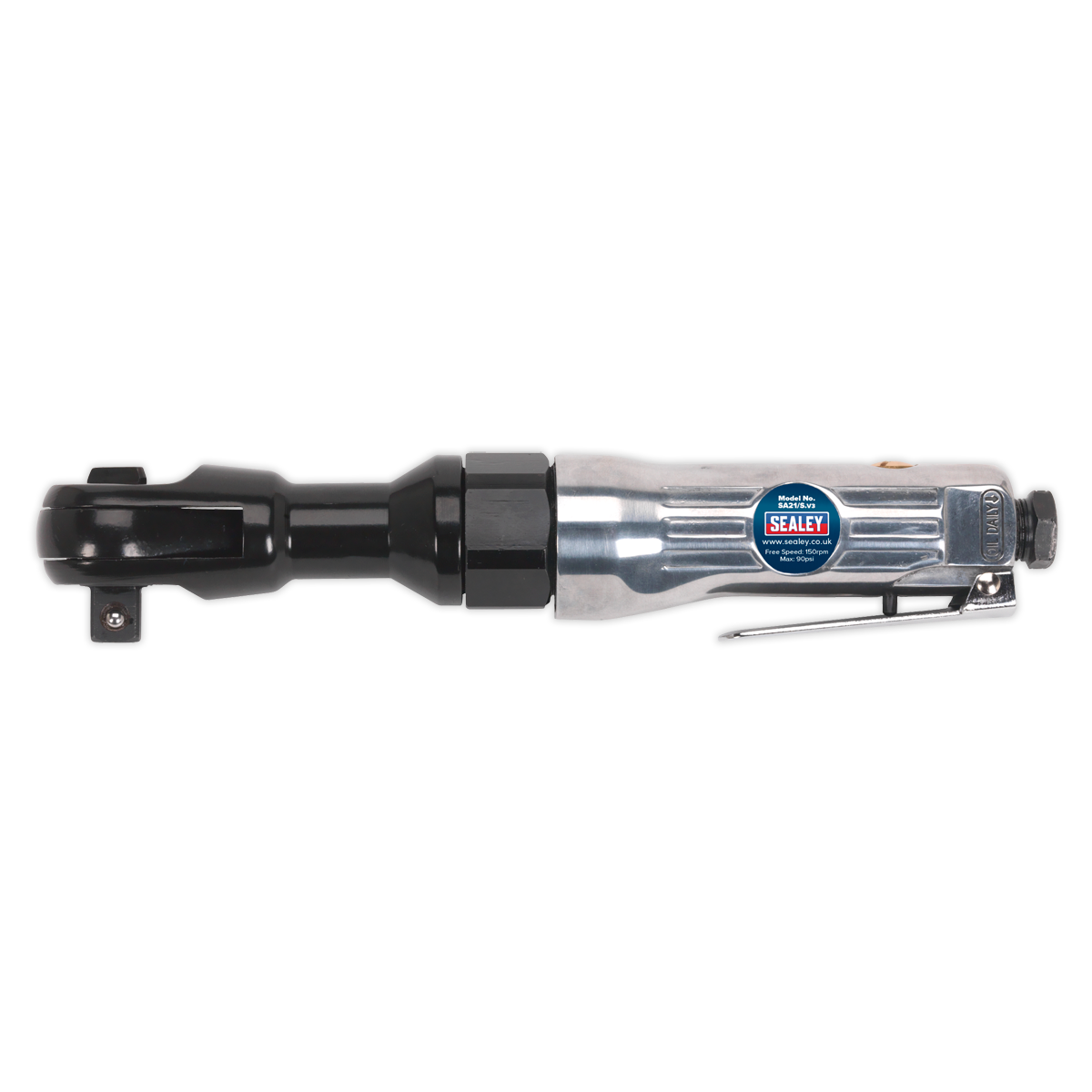 Sealey Air Ratchet Wrench 1/2" Square Drive With Hardened Steel Anvil SA21/S