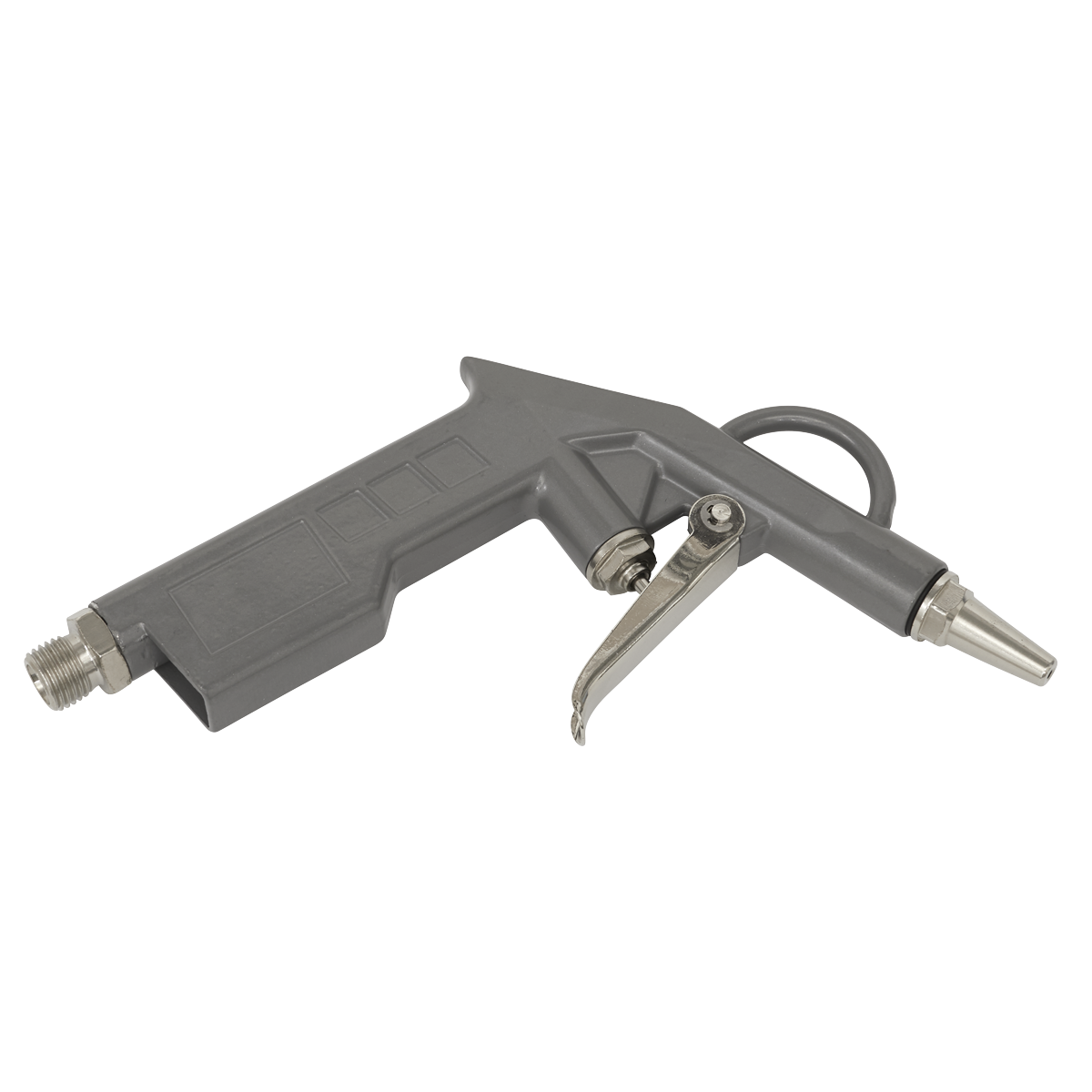 Sealey Air Blow Gun With Short Type Nozzle & 1/4" BSP Air Inlet Grey SA334