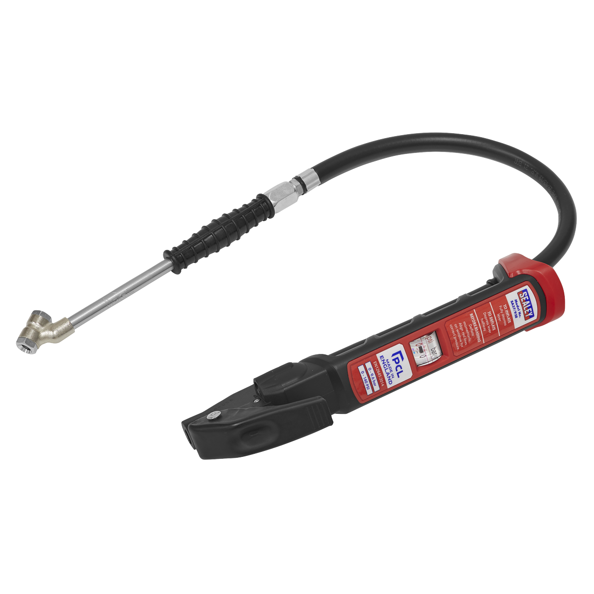 Sealey Premier Anodised Tyre Inflator With Twin Push-On Connector SA37/93B