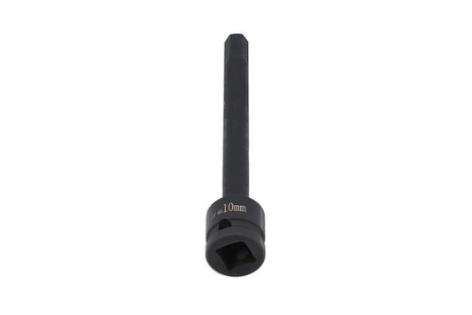 LASER 8585 Screwdriver Allen Key Impact Bit 10mm 1/4" Drive Chrome Molybdenum