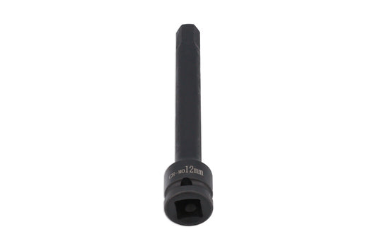 LASER 8586 Screwdriver Allen Key Impact Bit 12mm 1/4" Drive Chrome Molybdenum