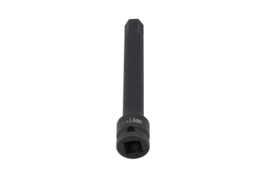 LASER 8587 Screwdriver Allen Key Impact Bit 14mm 1/4" Drive Chrome Molybdenum