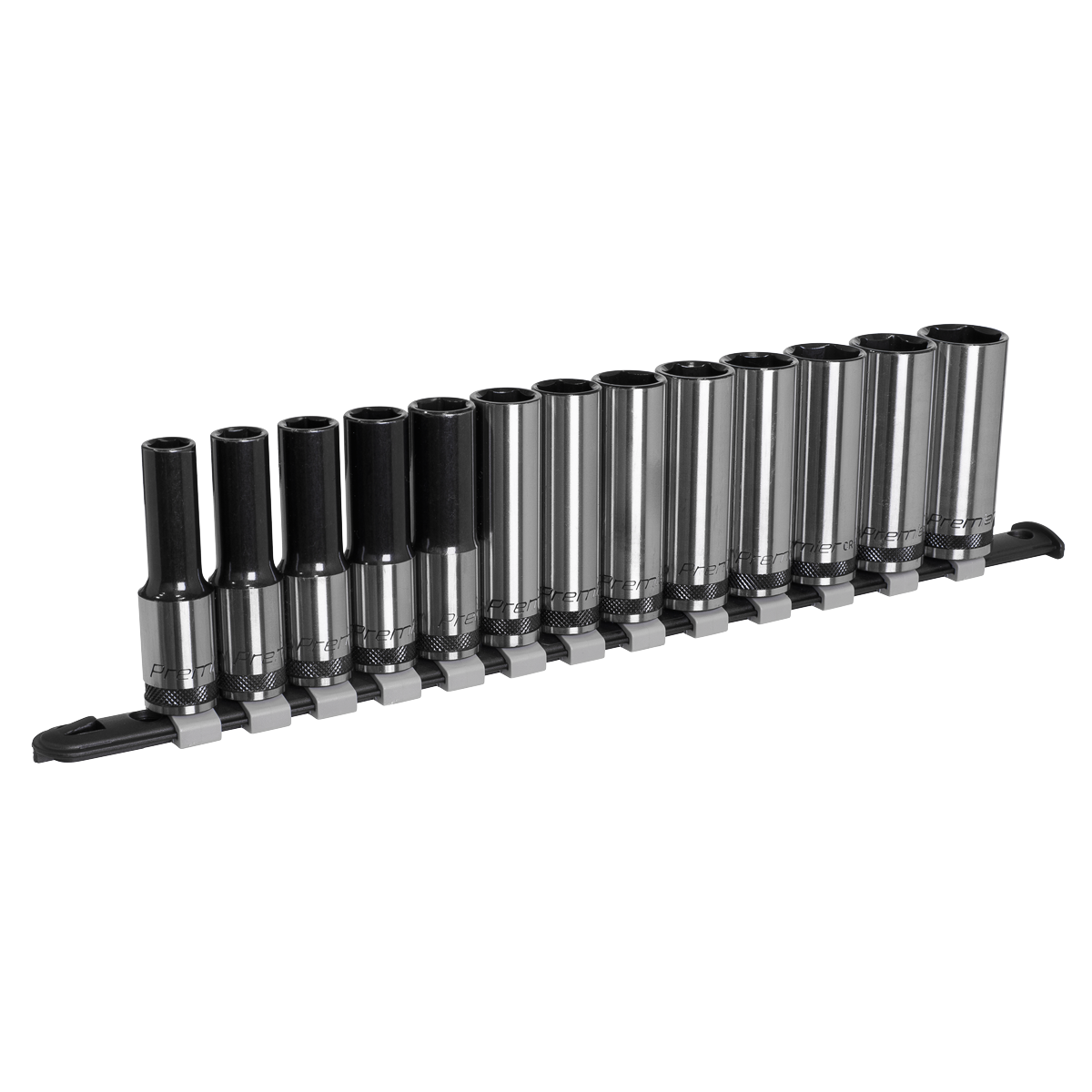 Sealey 13 Pieces 1/2" Square Drive Deep Socket Set - Black Series AK7995