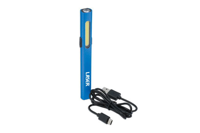 LASER 8597 Magnetic Penlight Worklight Aluminium COB LED Rechargeable Tool
