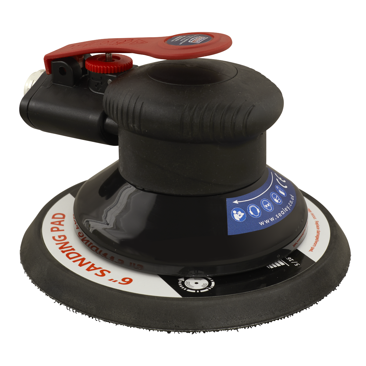 Sealey Air Palm Orbital Sander With Soft Rubber Handgrip 150mm 1/4" BSP SA800