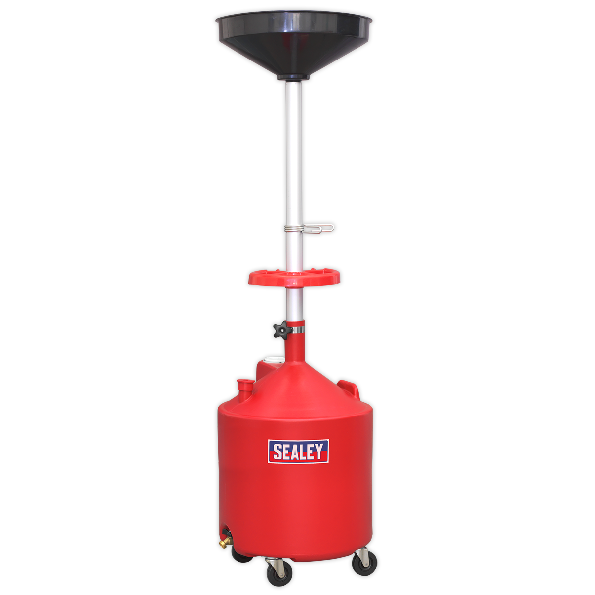 Sealey Mobile Oil Drainer Polyethylene Reservoir 80Litres Manual Discharge AK80D