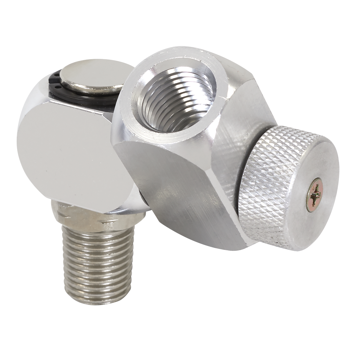 Sealey 1/4" BSP Z-Swivel Air Hose Connector With Regulator - Silver SA900