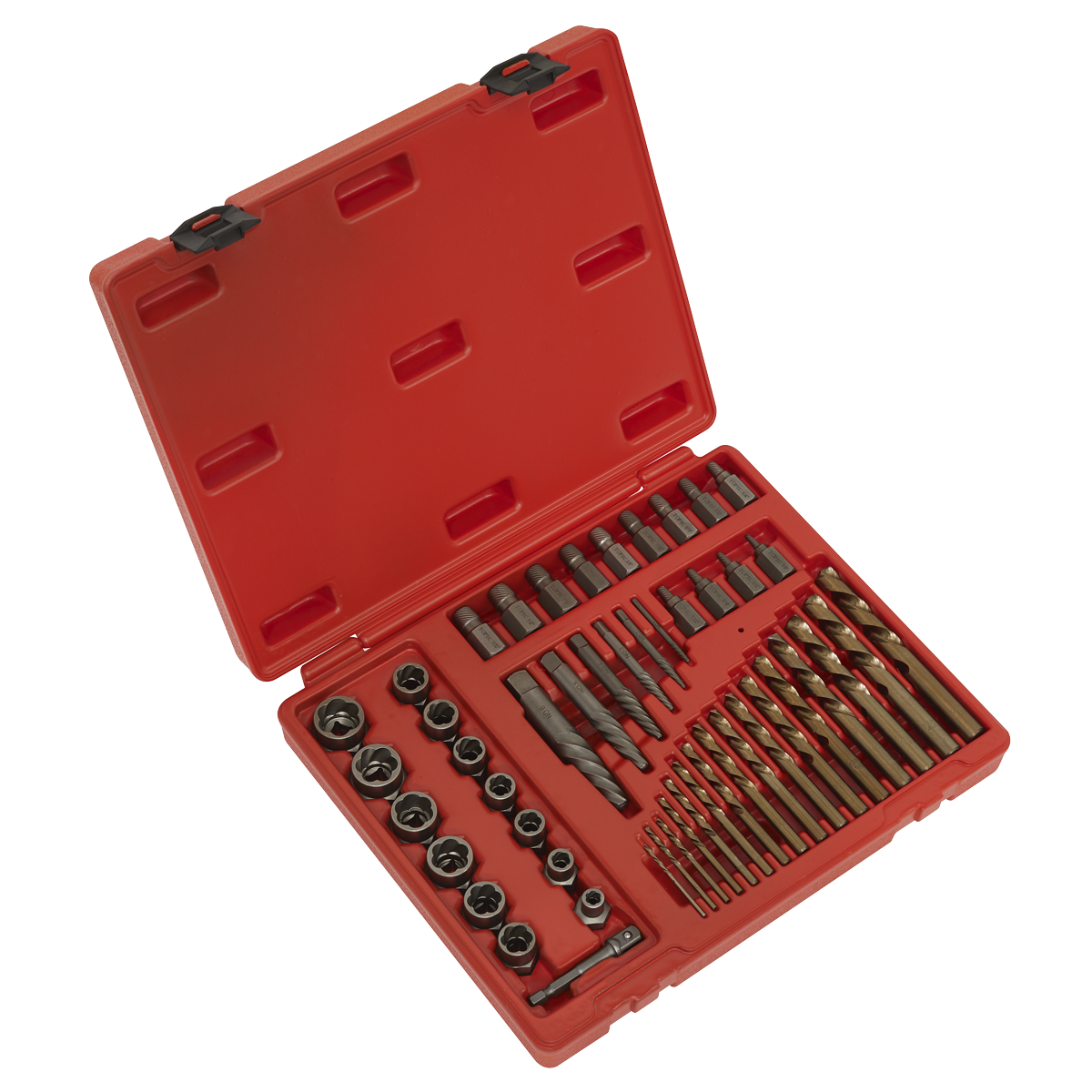 Sealey 49 Pieces 3/8" Square Drive Master Extractor Set In Storage Case AK8149