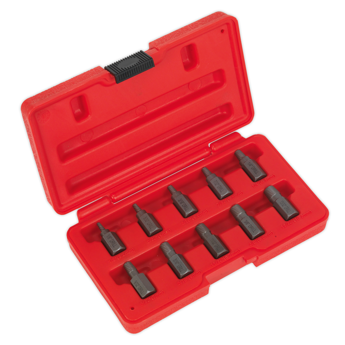 Sealey Spline Screw Extractor Set Broken Stud Bolt Removal Hex Head 10pc AK8181