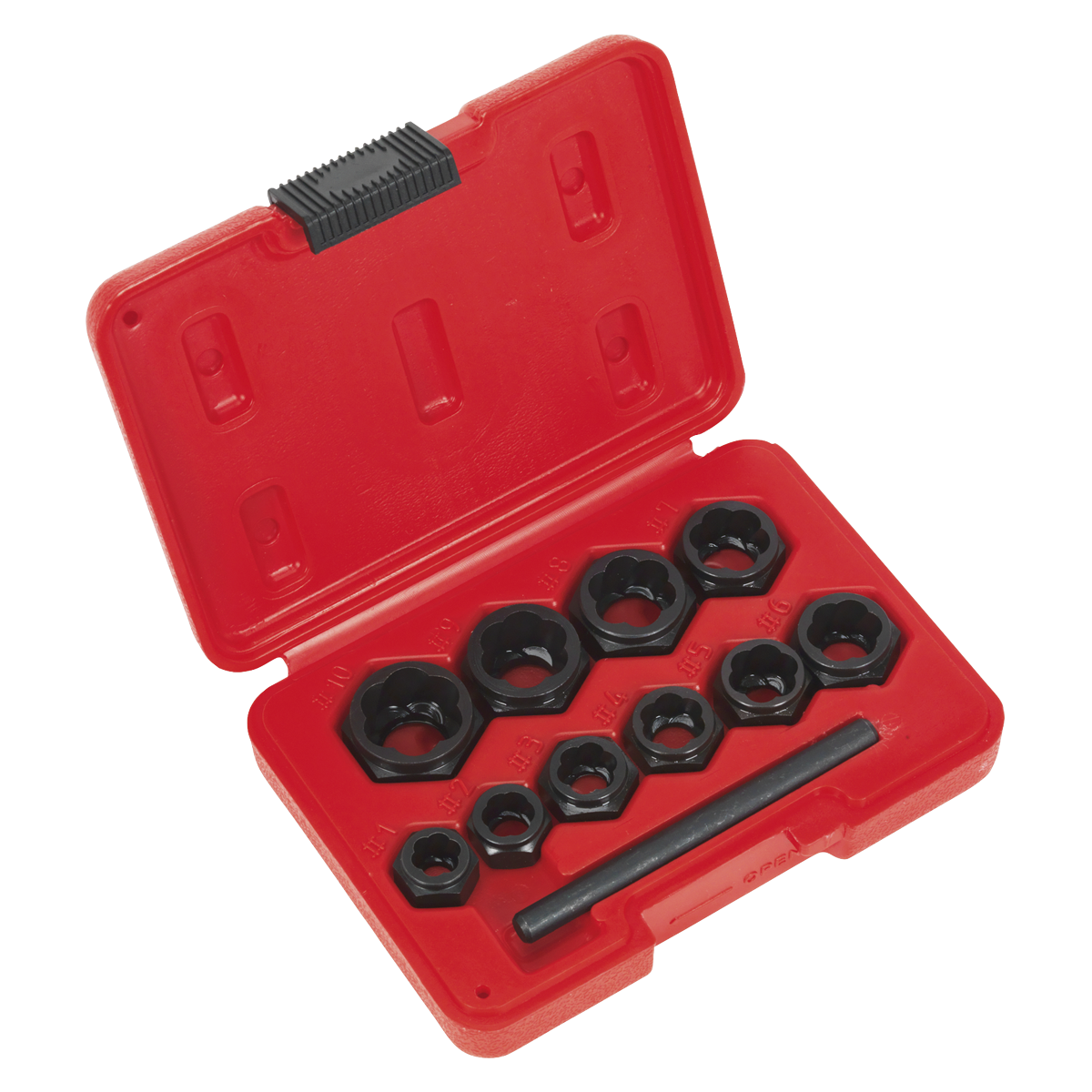 Sealey Bolt Extractor Set Chrome Molybdenum Steel 10 Pieces Spanner Type AK8183