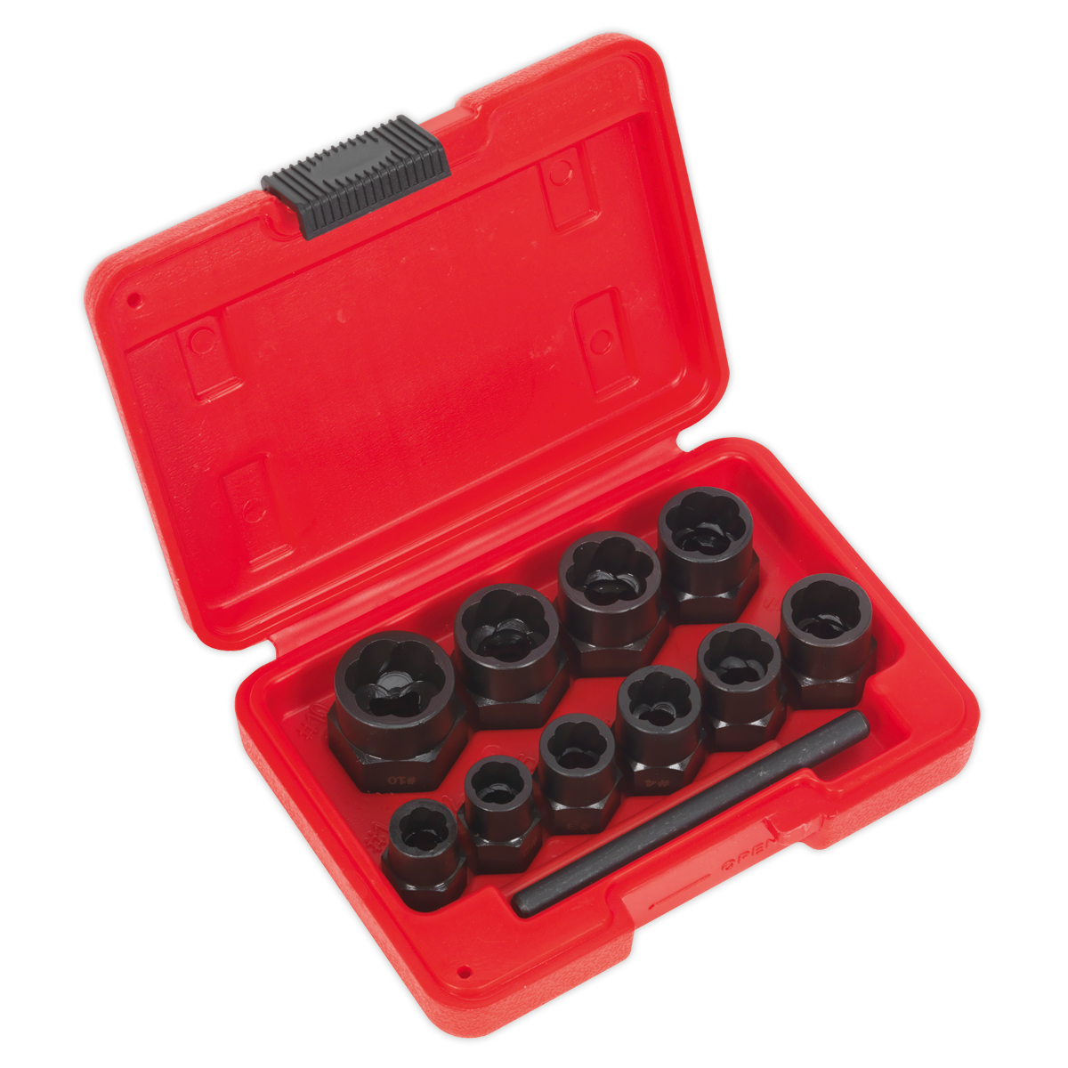 Sealey Bolt Extractor Set 10 Pieces - 3/8" Square Drive or Spanner AK8184