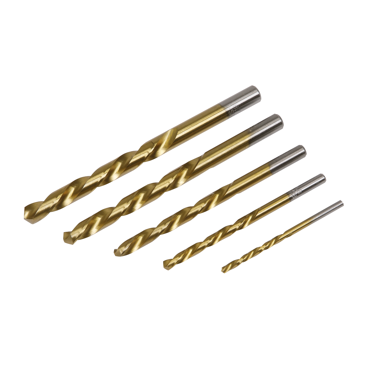 Sealey 5 Pcs Left Hand Spiral Drill Bit Set Screw Stud Extraction Steel AK8189