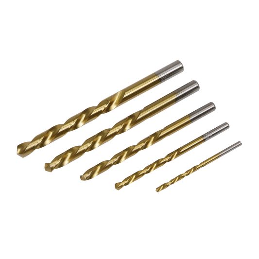 Sealey 5 Pcs Left Hand Spiral Drill Bit Set Screw Stud Extraction Steel AK8189