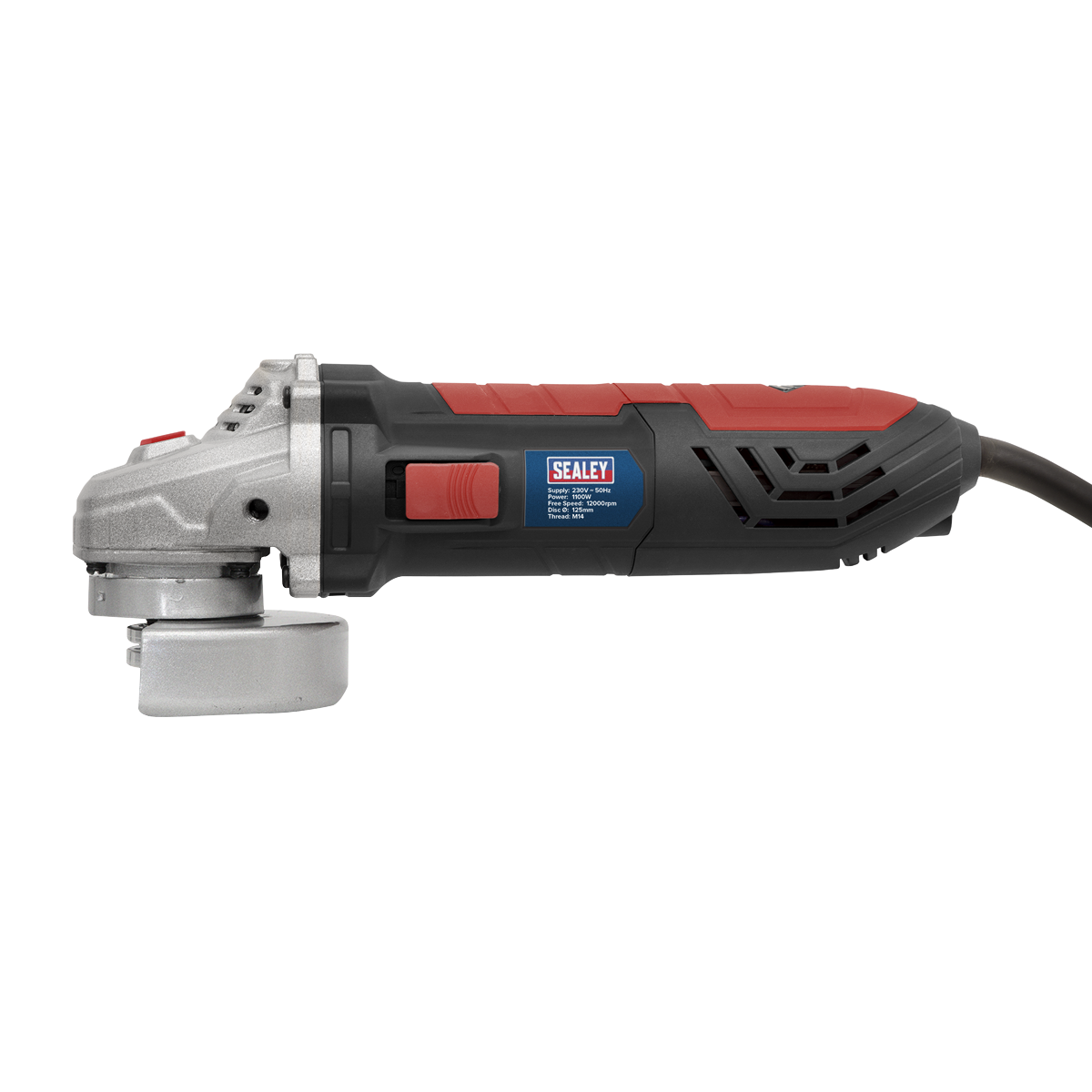 Sealey 230V 125mm 1100W Angle Grinder Built-In LED Power Indicator SAG125