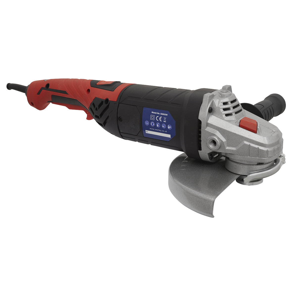Sealey 230V 230mm 2000W Angle Grinder Built-In LED Power Indicator SAG230