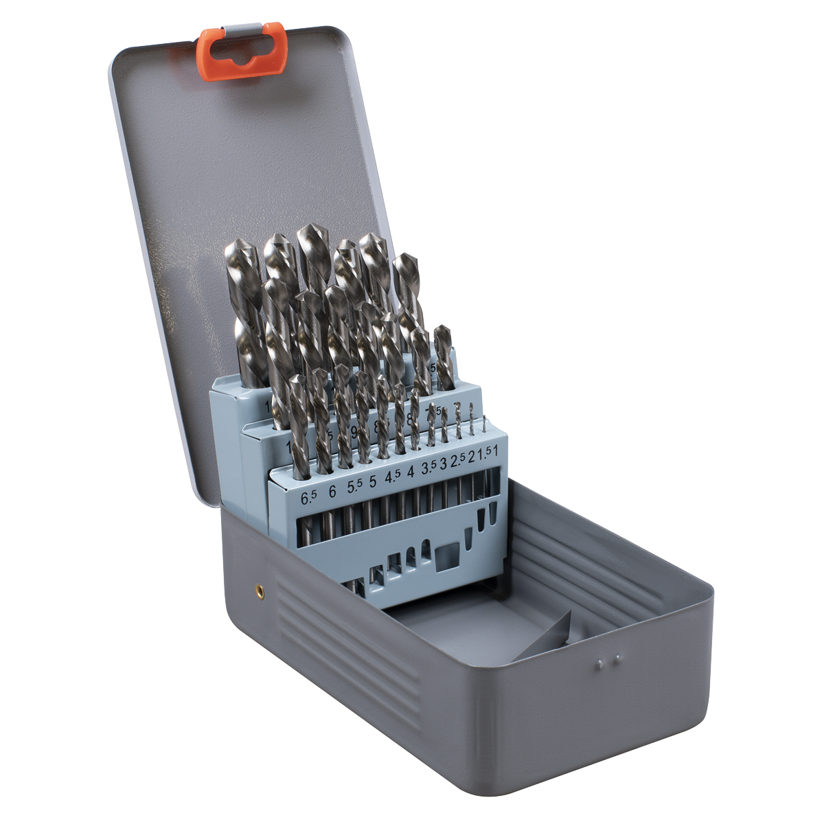 Sealey Left-Hand Spiral Drill Bit Set 4241 HSS Steel 1-13mm 25 Pieces AK8191