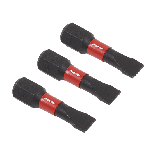 Sealey Slotted 5.5mm Impact Power Tool Bits Forged From S2 Steel 25mm 3pc AK8202