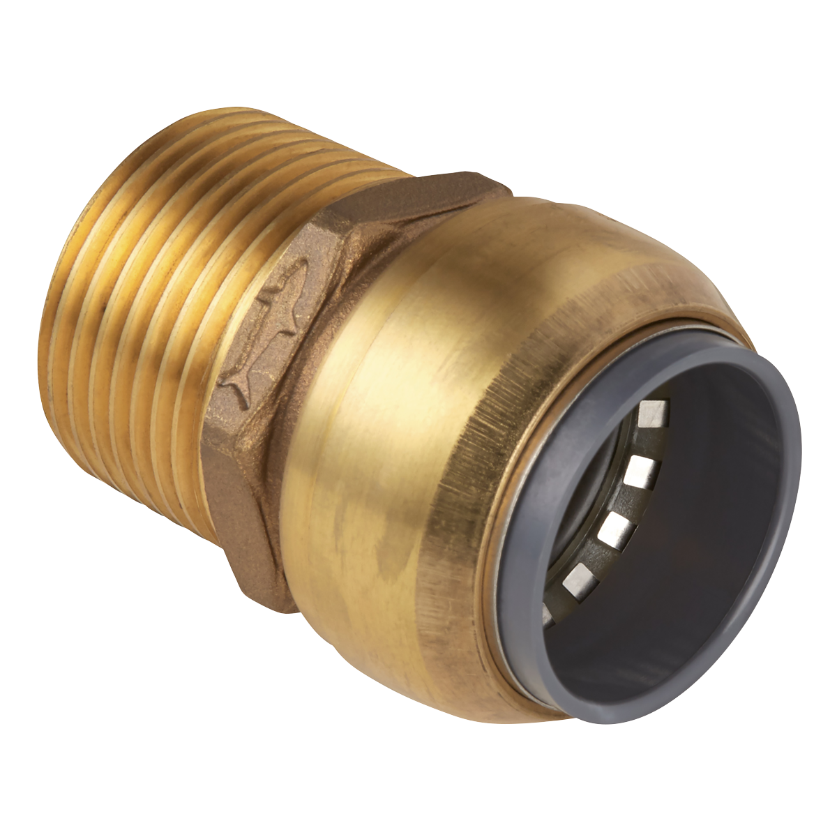 Sealey SharkBite Straight Adaptor 22mm x 3/4" BSPT Brass To Male Thread SBA22BSA