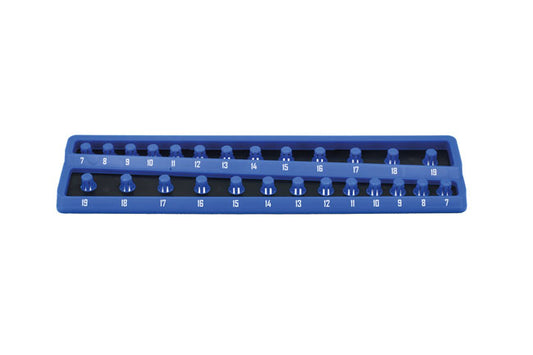 LASER 8633 Twist Lock Socket Tray 3/8" Drive Holds 26 Sockets Rubber Base