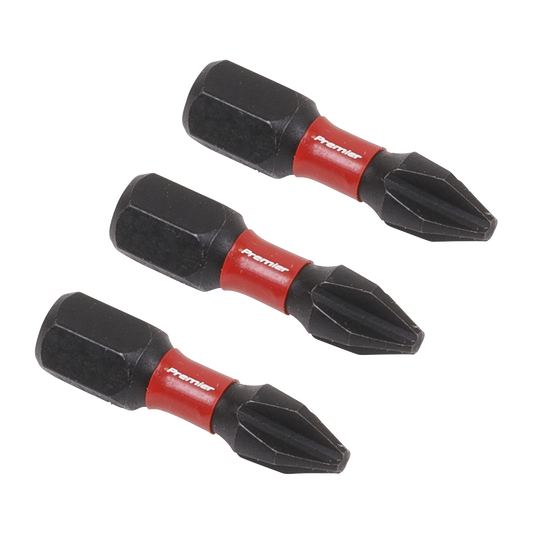 Sealey Phillips #2 Impact Power Tool Bits Forged From S2 Steel 25mm 3 Pcs AK8205