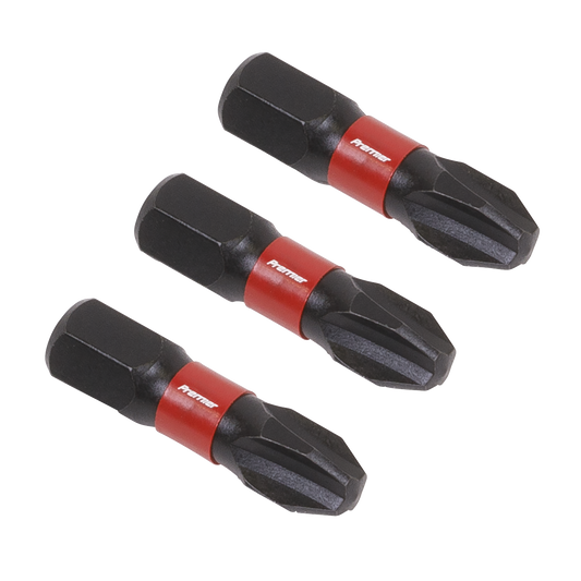 Sealey Phillips #3 Impact Power Tool Bits Forged From S2 Steel 25mm 3 Pcs AK8206