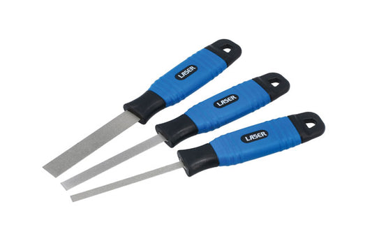 LASER 8644 Ultra Thin Flexible Diamond Coated Files 3pc For Electrical