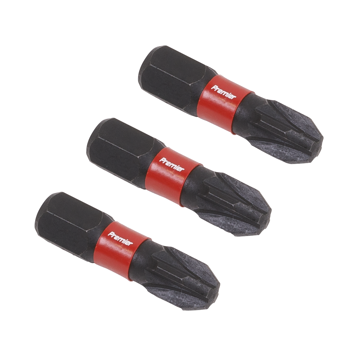 Sealey Pozi #3 Impact Power Tool Bits Forged From S2 Steel 25mm 3 Pieces AK8209
