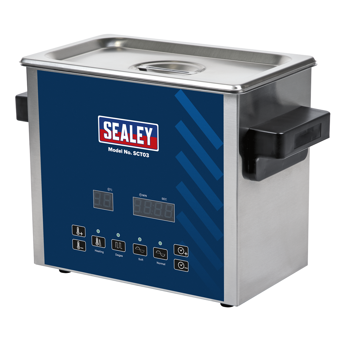 Sealey Ultrasonic Parts Cleaning Tank 3L With Clear LED Display 120W SCT03