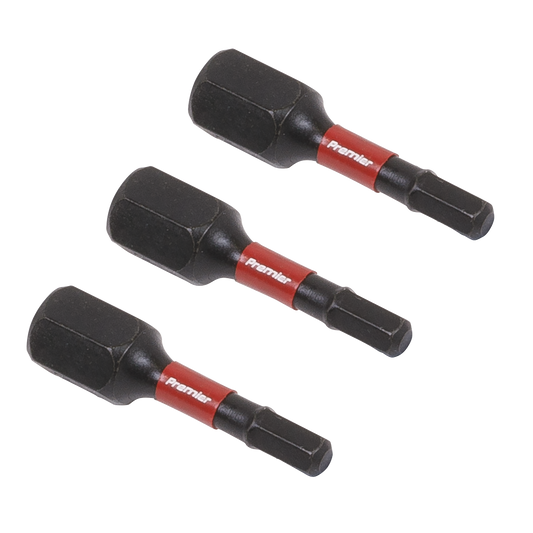 Sealey Hex 3mm Impact Power Tool Bits Forged From S2 Steel 25mm 3 Pieces AK8211