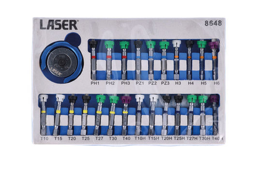 LASER 8648 Socket Wrench Set External Hexagon Male Star Phillips-Head (PH)