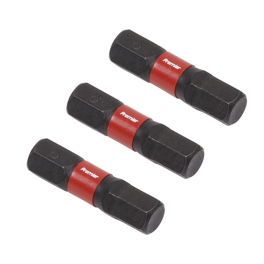 Sealey Hex 6mm Impact Power Tool Bits Forged From S2 Steel 25mm 3 Pieces AK8214