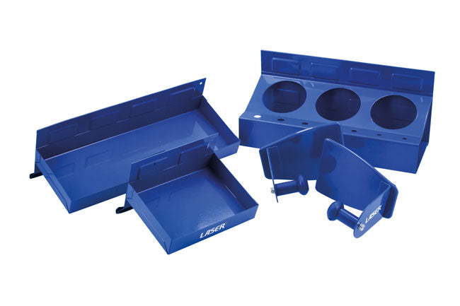 LASER 8657 Magnetic Tool Tray & Holders Set Steel Magnetic Storage System