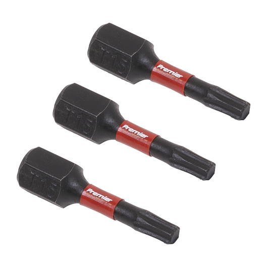 Sealey TRX-Star T15 Impact Power Tool Bits Forged From S2 Steel 25mm 3pc AK8216