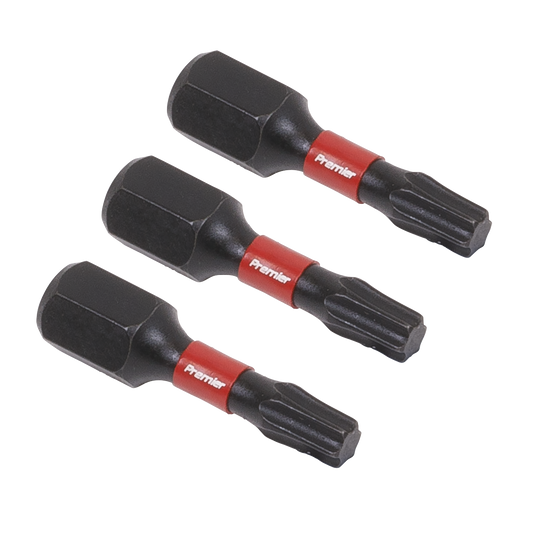 Sealey TRX-Star T20 Impact Power Tool Bits Forged From S2 Steel 25mm 3pc AK8217