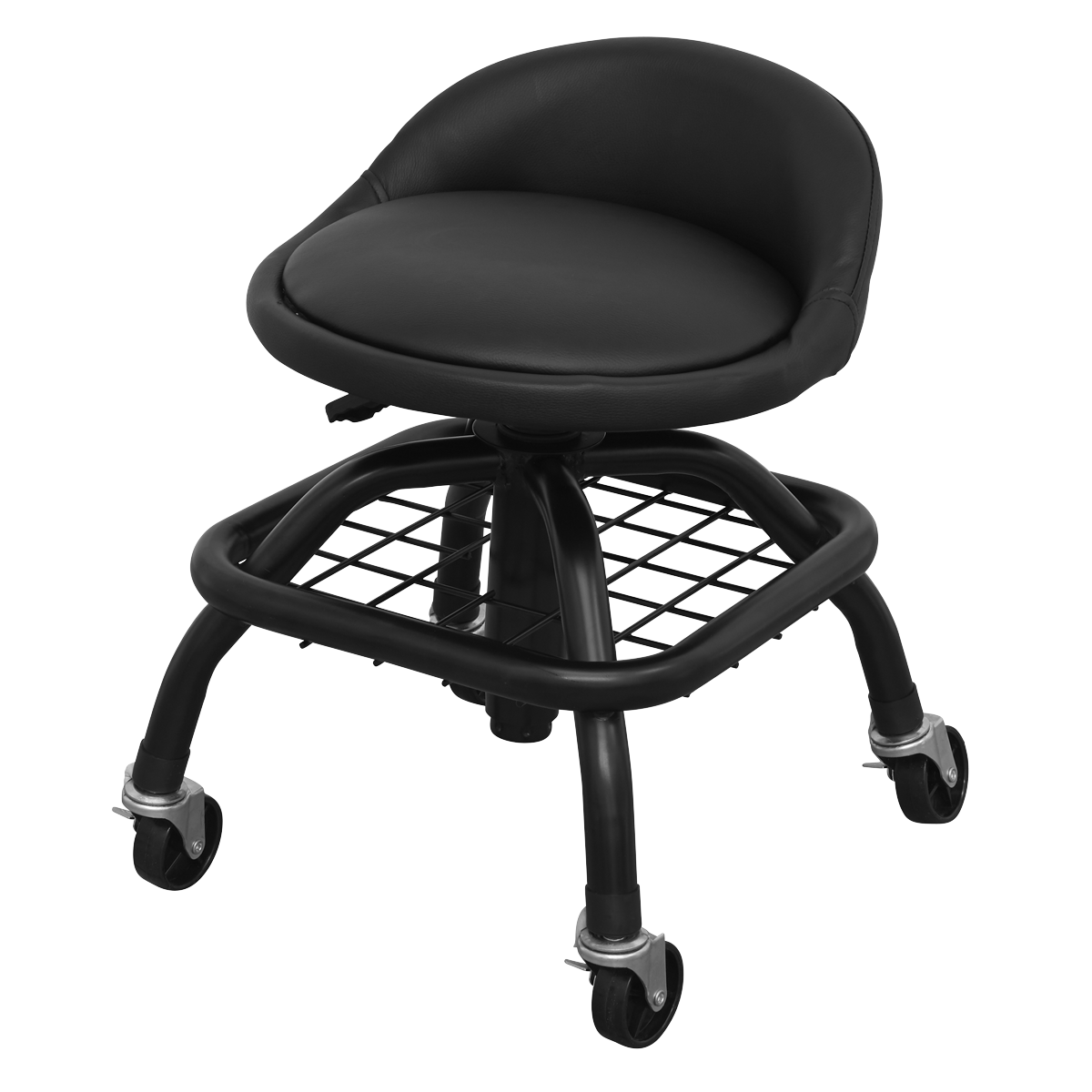 Sealey Pneumatic Creeper Stool With Adjustable Height Swivel Seat SCR02B