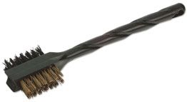 LASER 0224 Spark Plug Wire Brush Plastic Handle Brass & Nylon Double-Ended