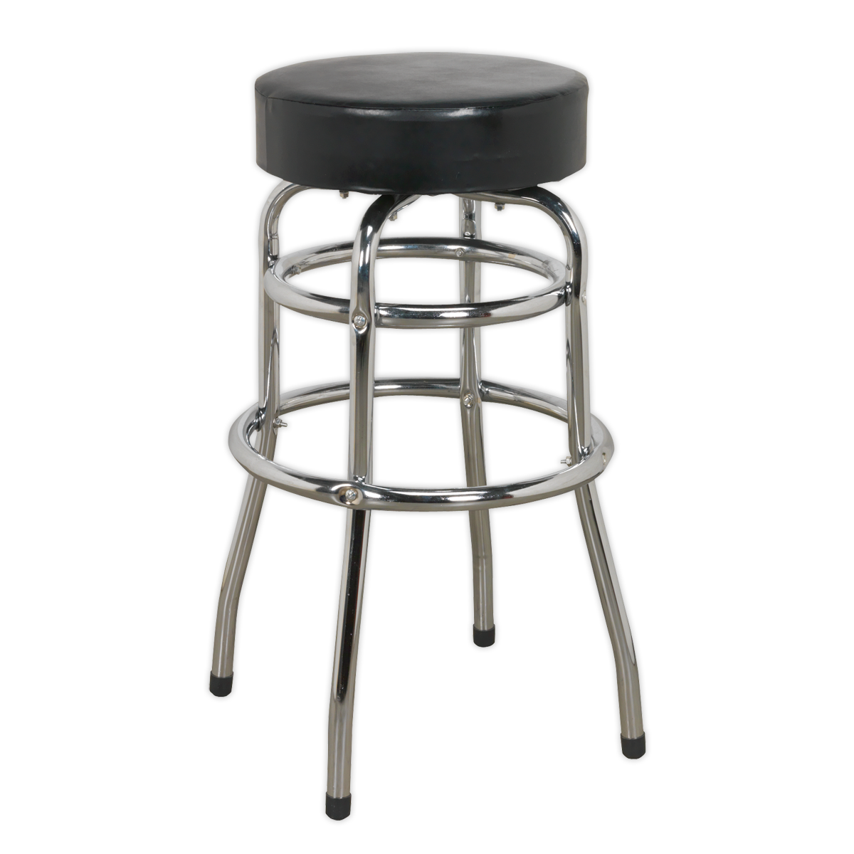 Sealey Workshop Stool With Swivel Seat 4-Legged Heavy Duty Height 750mm SCR13