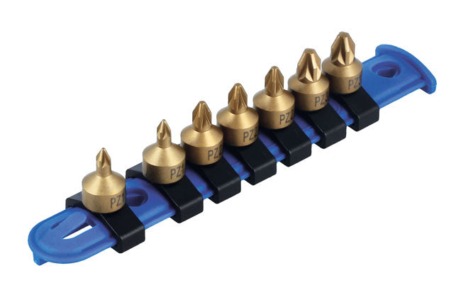LASER 8665 Low Profile Pozidriv Socket Bit Set 1/4" Inch Drive 7pc Steel