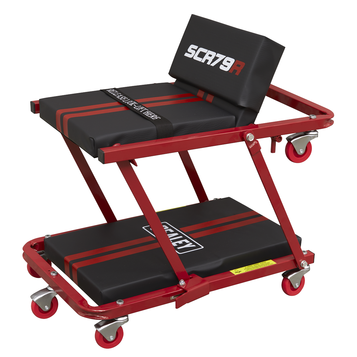 Sealey Mechanics Creeper/Seat Steel With 7 Wheels & Adjustable Head Rest SCR79