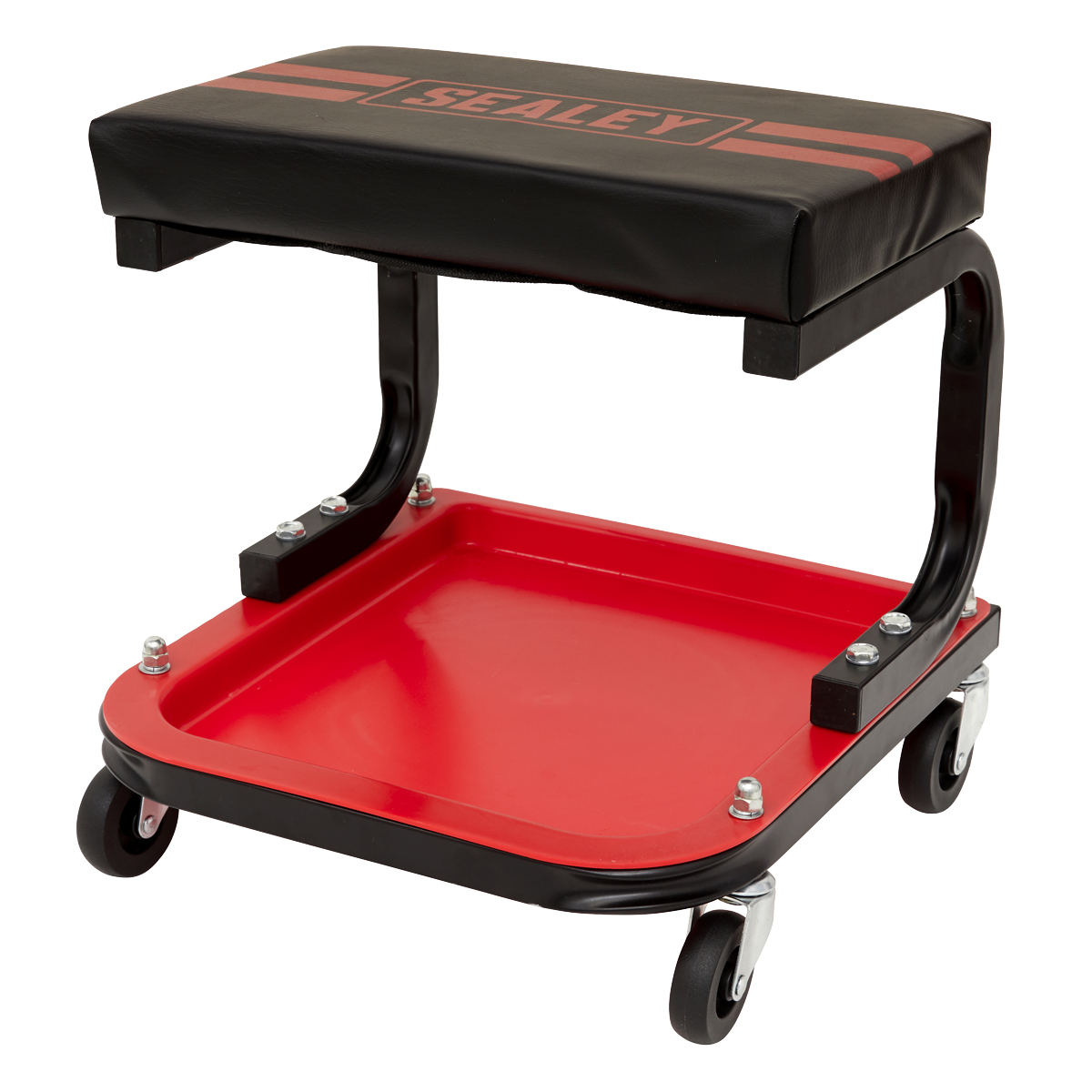 Sealey Mechanics Utility Seat Deluxe With Powder Coated Finish Red SCR9