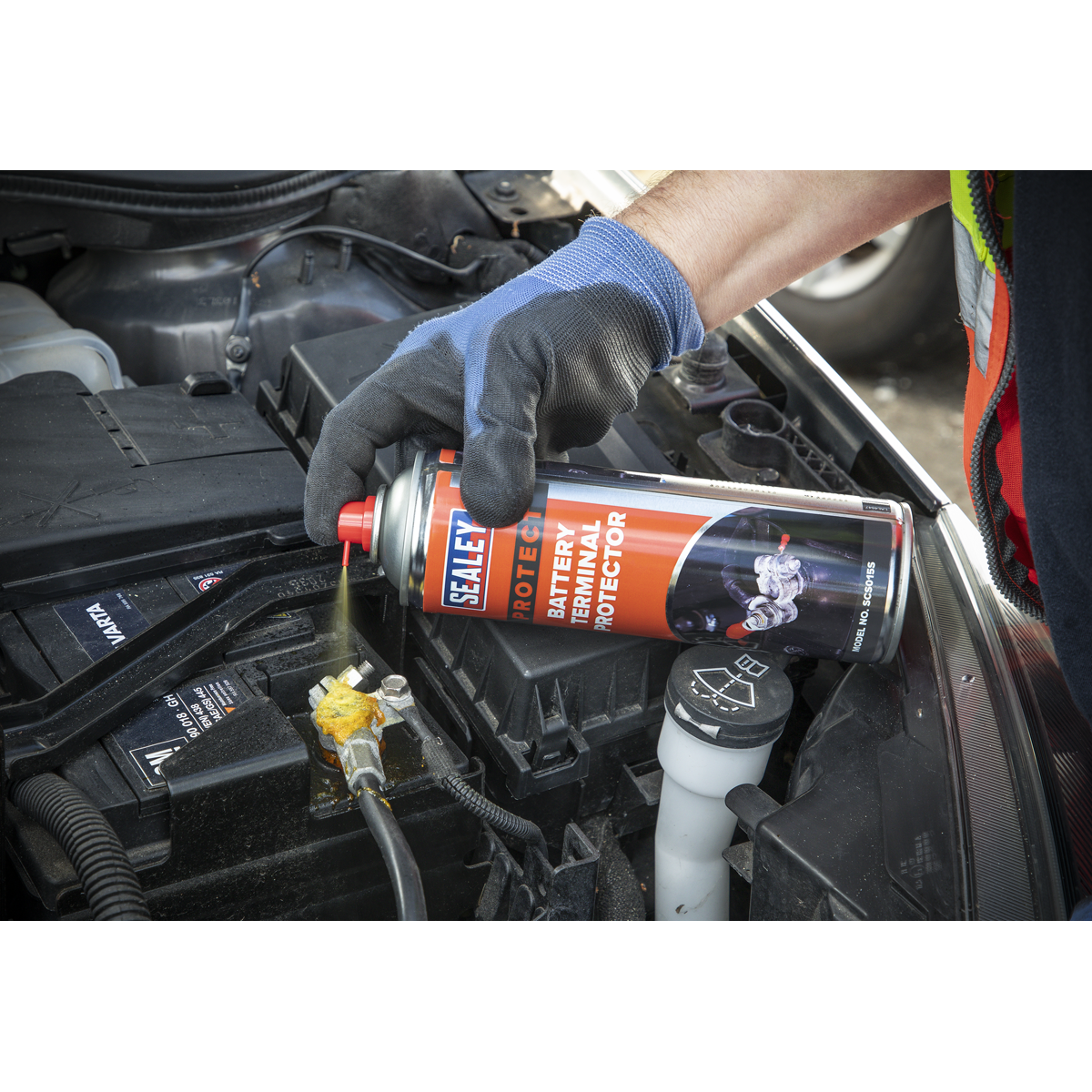 Sealey Battery Terminal Protector With Acid Leak Indicator 500mL 0.5L SCS015S